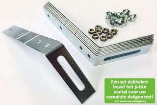 Setje metalen dakhaken - Wij zorgen voor het juiste aantal dakhaken voor bij uw complete dakgoot set!