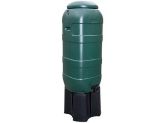 Kunststof regenton Ward Slimline groen 100 liter op voet.