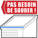 Gouttière en zinc pour un versant de votre véranda, abri ou auvent par exemple.